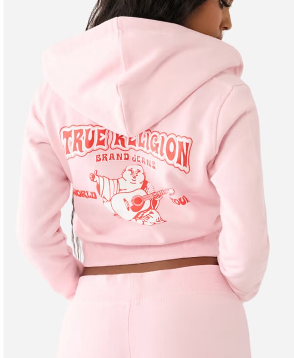 True Religion Big T Logo Cropped Hoodie back