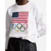 USA Olympic White Sweatshirt side