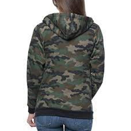 Unisex Camo Fleece Full Zip Hoodie back