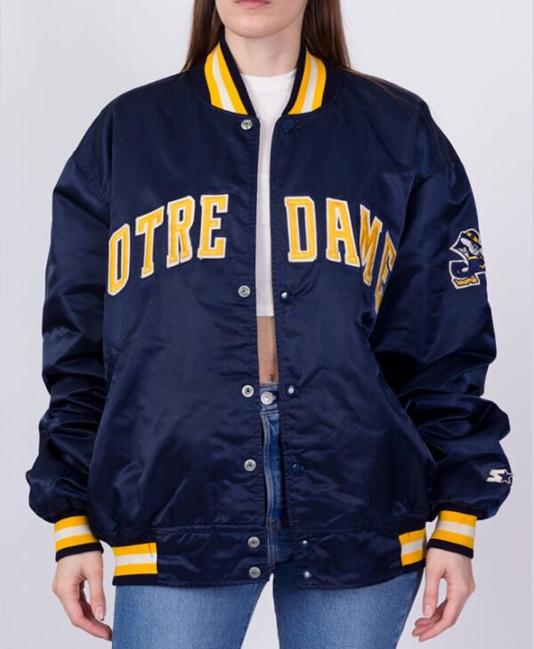 University of Notre Dame 90s Blue Jacket front