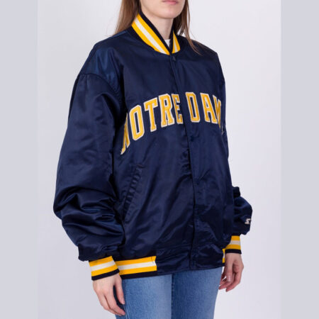 University of Notre Dame 90s Blue Jacket side