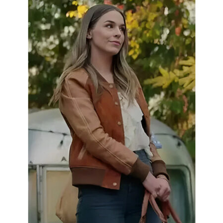 Virgin River Lark Brown Leather Jacket front
