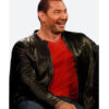 WWE Dave Bautista Black Leather Jacket side