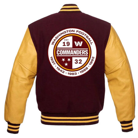 Washington Commanders Letterman Jacket back