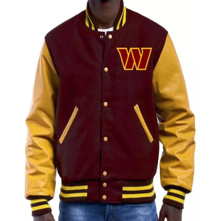 Washington Commanders Letterman Jacket front3