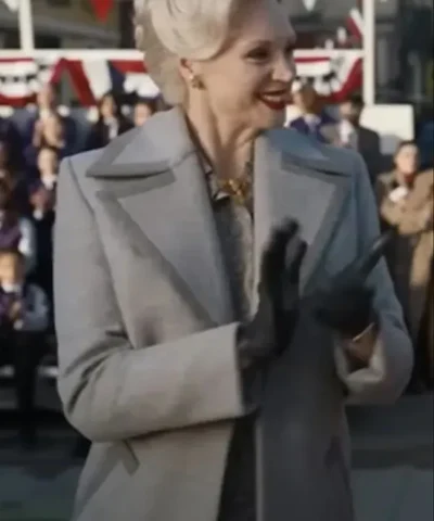 Wednesday 2022 Gwendoline Christie Grey Trench Coat