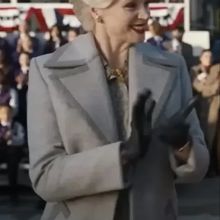 Wednesday 2022 Gwendoline Christie Grey Trench Coat