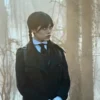 Wednesday 2022 Jenna Ortega Black Wool Coat