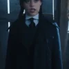 Wednesday Jenna Ortega Black Trench Coat