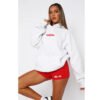 White Fox Cherry Oversized Hoodie front