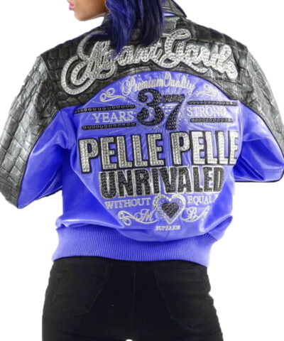 Women Pelle Pelle Avant Garde Blue 37 Years Strong Jacket 1  63151