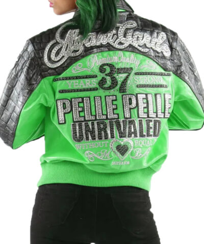 Women Pelle Pelle Avant Garde Green 37 Years Strong Jacket 1  92342