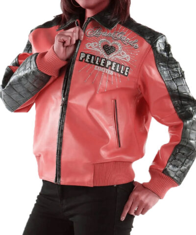 Women Pelle Pelle Avant Garde Melon 37 Years Strong Jacket  35124