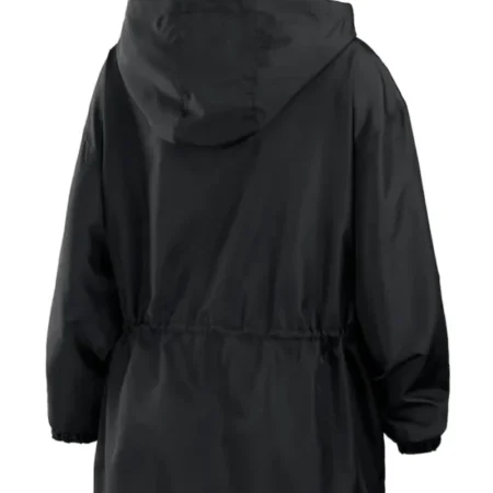 Womens Black new york yankees windbreaker Hoodie Jacket Back