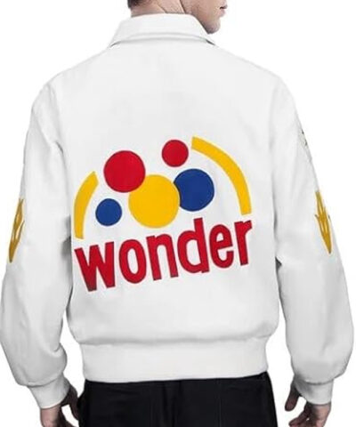 Wonder Bread White Bomber Jacket back