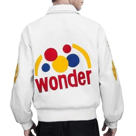 Wonder Bread White Bomber Jacket back