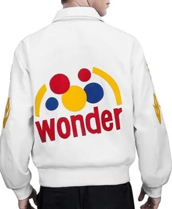 Wonder Bread White Bomber Jacket back