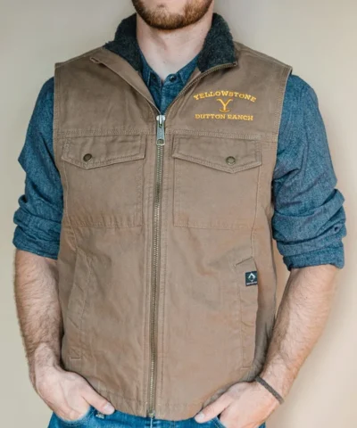Yellowstone Dutton Ranch Brown Vest