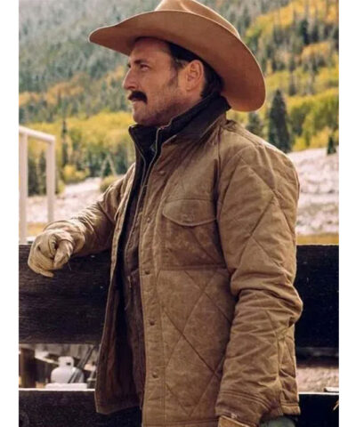 Yellowstone John Dutton Cotton Brown Jacket front