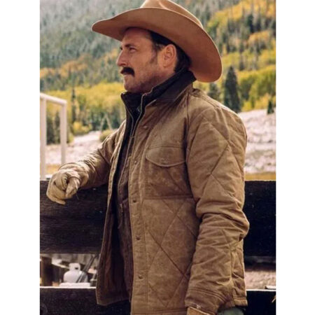 Yellowstone John Dutton Cotton Brown Jacket front