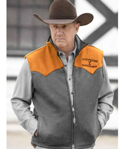 Yellowstone John Dutton Grey Wool Vest