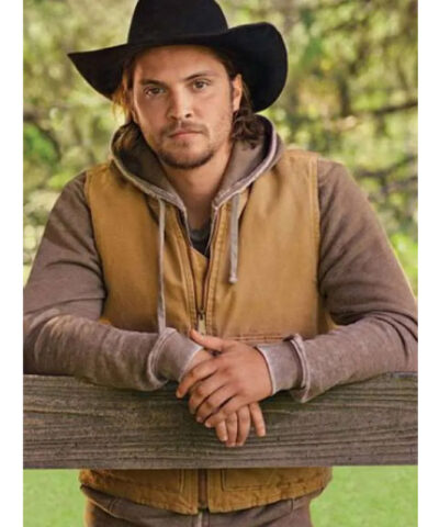 Yellowstone Kayce Dutton Brown Cotton Vest front