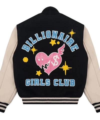 billionaire girls club letterman jacket