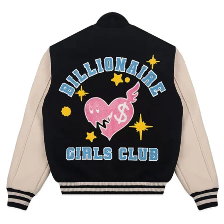 billionaire girls club letterman jacket