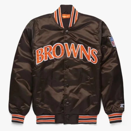 cleveland browns 90s satin jacket 1