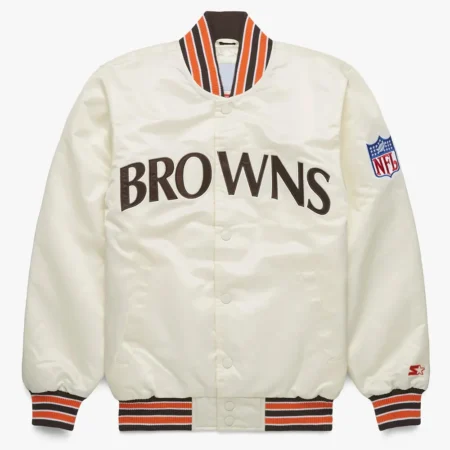 cleveland browns 90s satin jacket