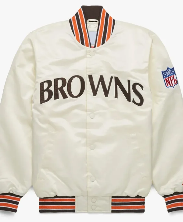 cleveland browns 90s satin jacket