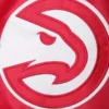 mens atlanta hawks red starter varsity jacket logo
