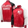 mens atlanta hawks red starter varsity jacket second