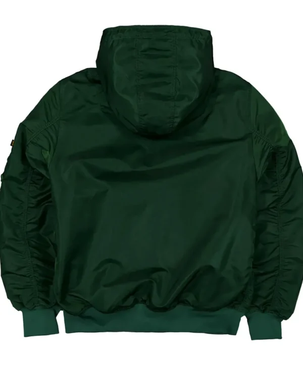 new york jets historic l 2b hooded bomber jacket
