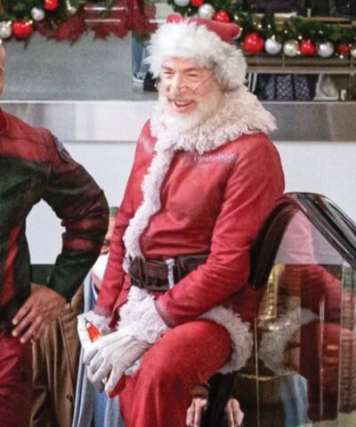 red one jk simmons santa claus jacket with free cap 1
