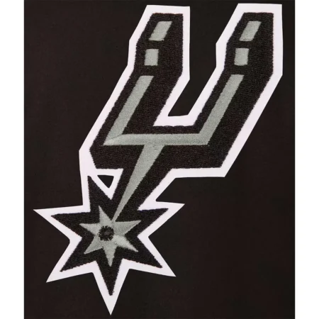 san antonio spurs embroidered varsity black jacket