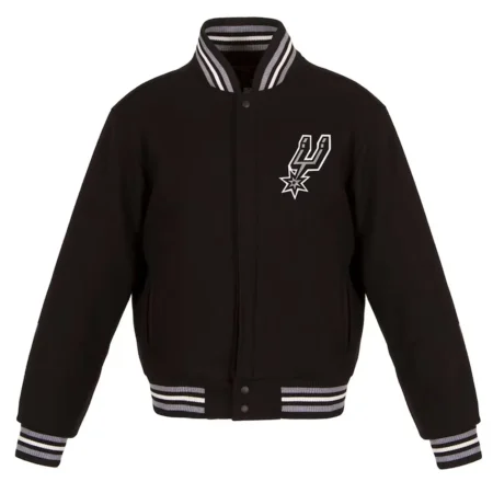 san antonio spurs varsity black wool jacket