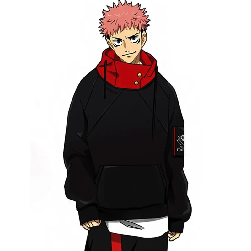 yuji itadori black hoodie