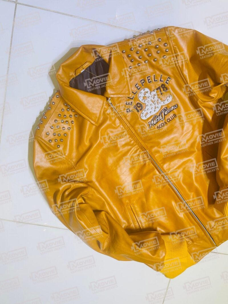 1978 Soda Club Yellow Pelle Pelle Jacket scaled 1