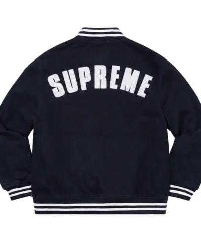 2 Supreme New Era MLB Black Varsity Jacket