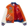 3 Supreme Tiger Orange White Varsity Jacket