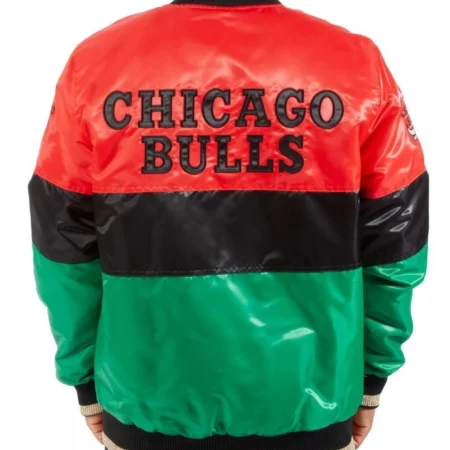 75th Anniversary Chicago Bulls Color Block Satin Jackets