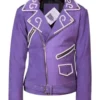 90s Singer Selena Quintanilla Purple Motorcycle Leather Jacket 659x800 1