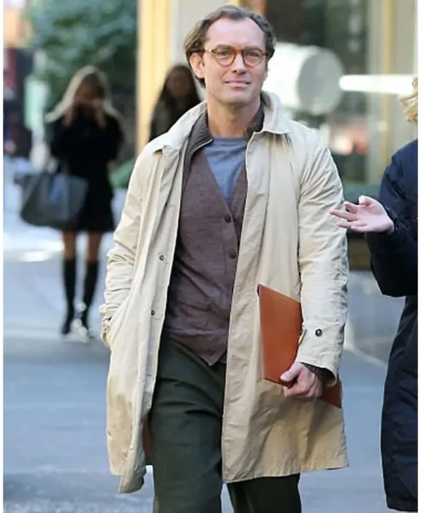 A Rainy Day in New York Jude Law Cotton Coat