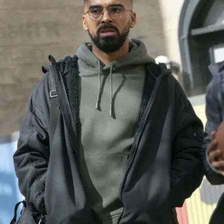 Abbott Elementary S04 Matthew Law Black Polyester Hooded Jacket