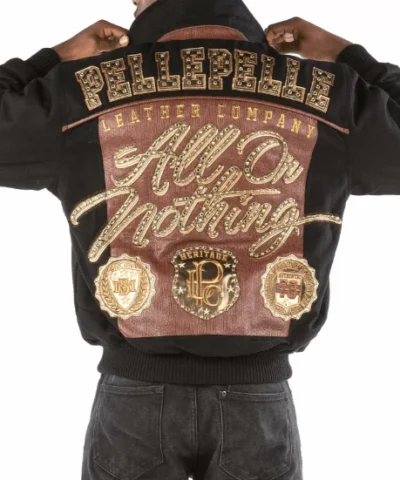 All Or Nothing Brown Pelle Pelle Wool Jacket