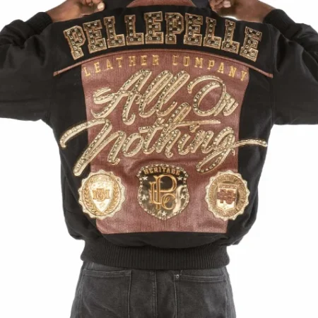 All Or Nothing Brown Pelle Pelle Wool Jacket