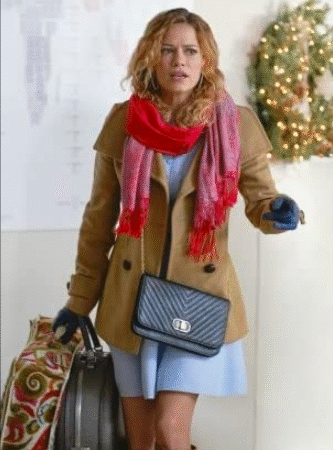 An Unexpected Christmas Bethany Joy Lenz Light Camel Coat