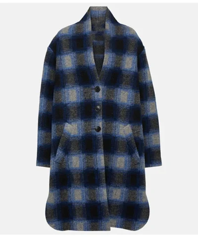 Anna Devane General Hospital Blue Plaid Coat For Sale
