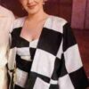 Anne Marie Our Song Plaid Black White Jacket